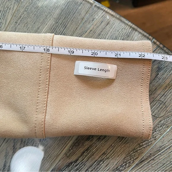 Philosophy Women’s Faux Leather Jacket Coat open front size XS Tan Brown NWT - Picture 6 of 9